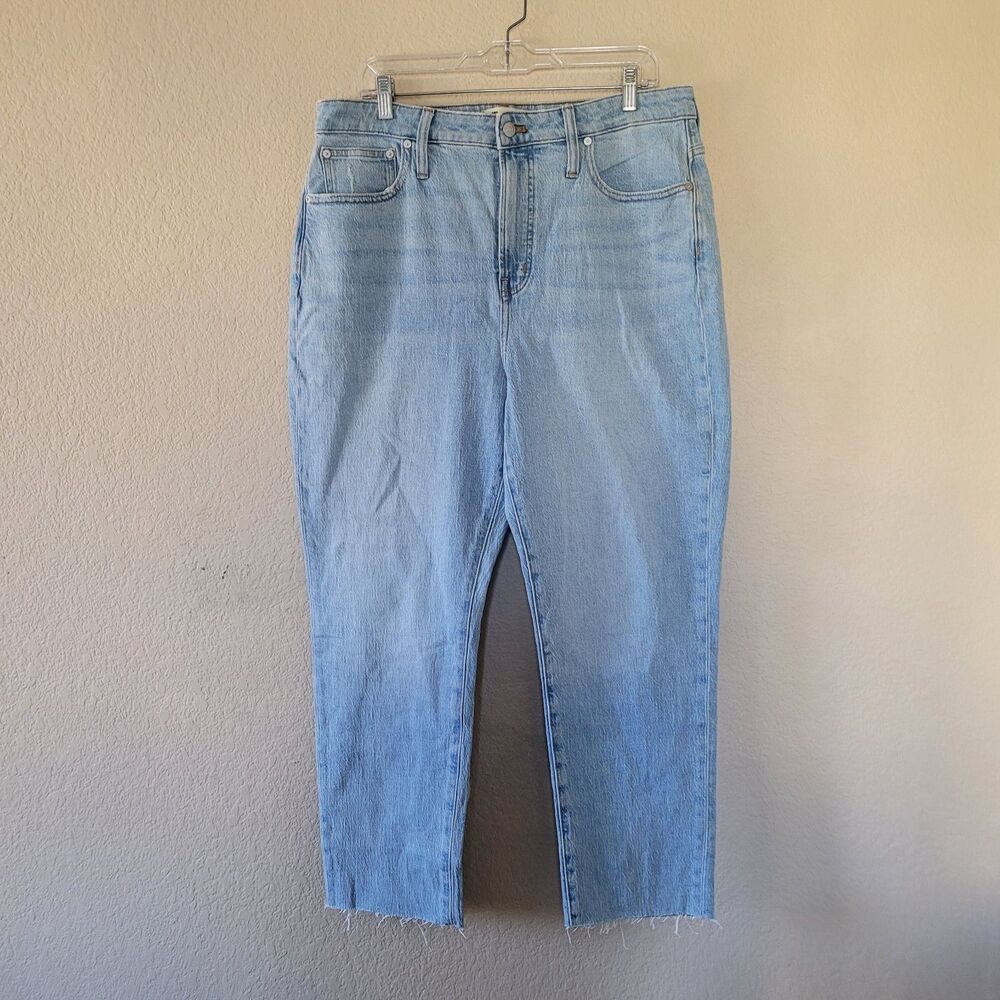 Madewell Womens The Curvy Perfect Vintage Jean Size 32 Crop Raw Hem Stretchy
